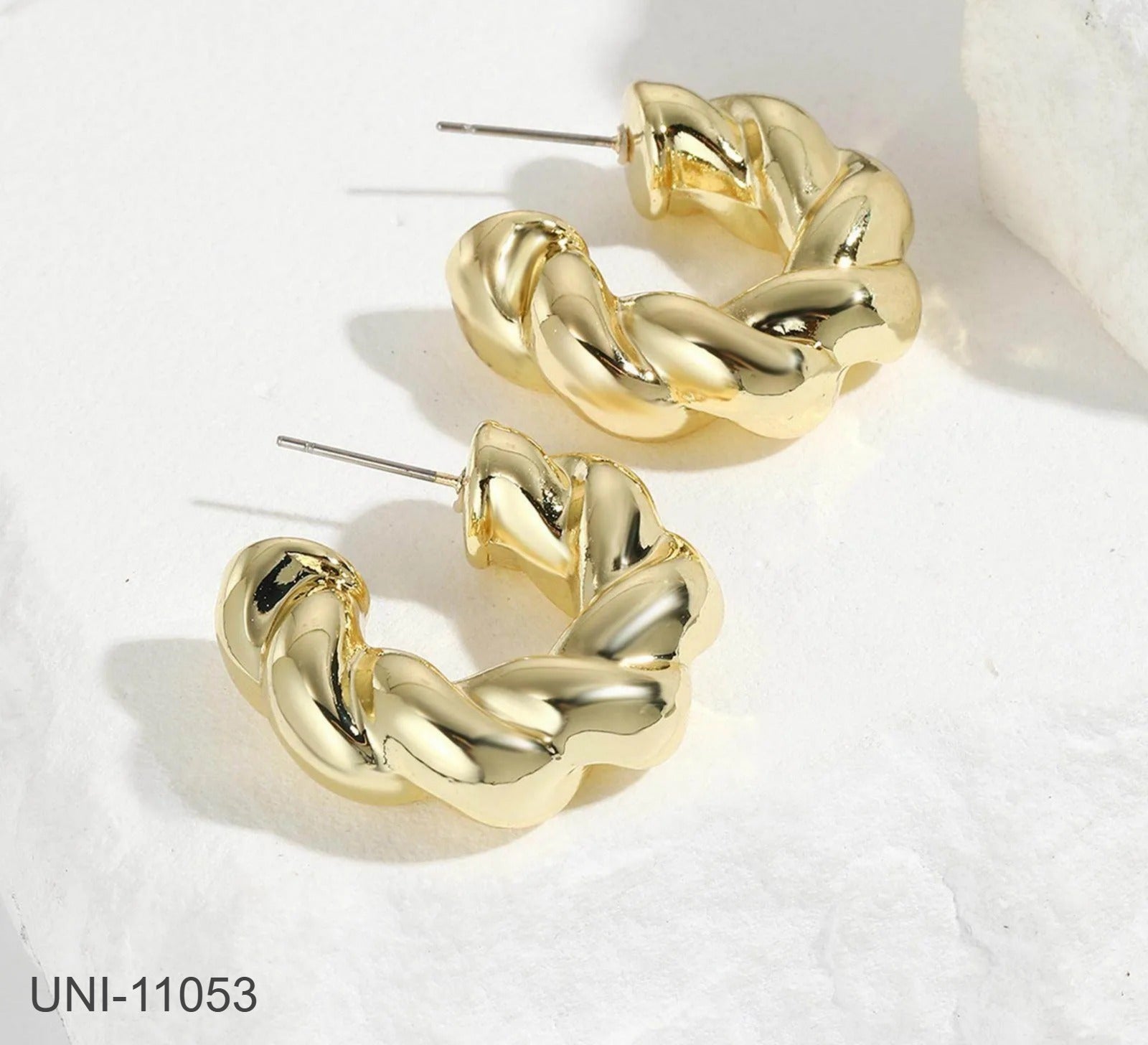 UNI- 11053 - Twisted Gold - Earring Style 2