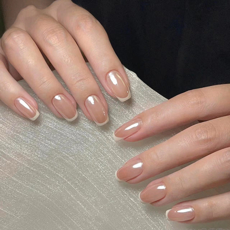 N-124 - Peachy Pink  - Press On Nail Set Of 24