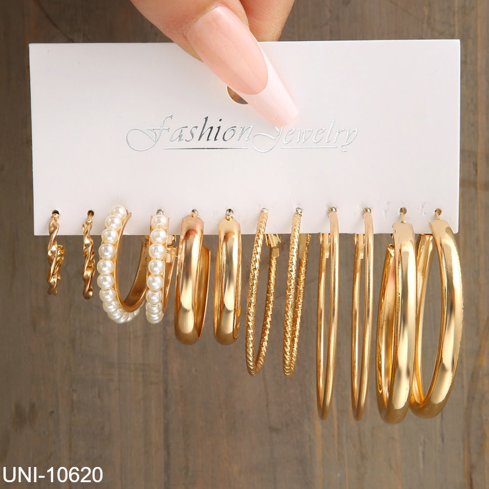 UNI-10620 - Fancy Hoop - Earrings Set Style 2