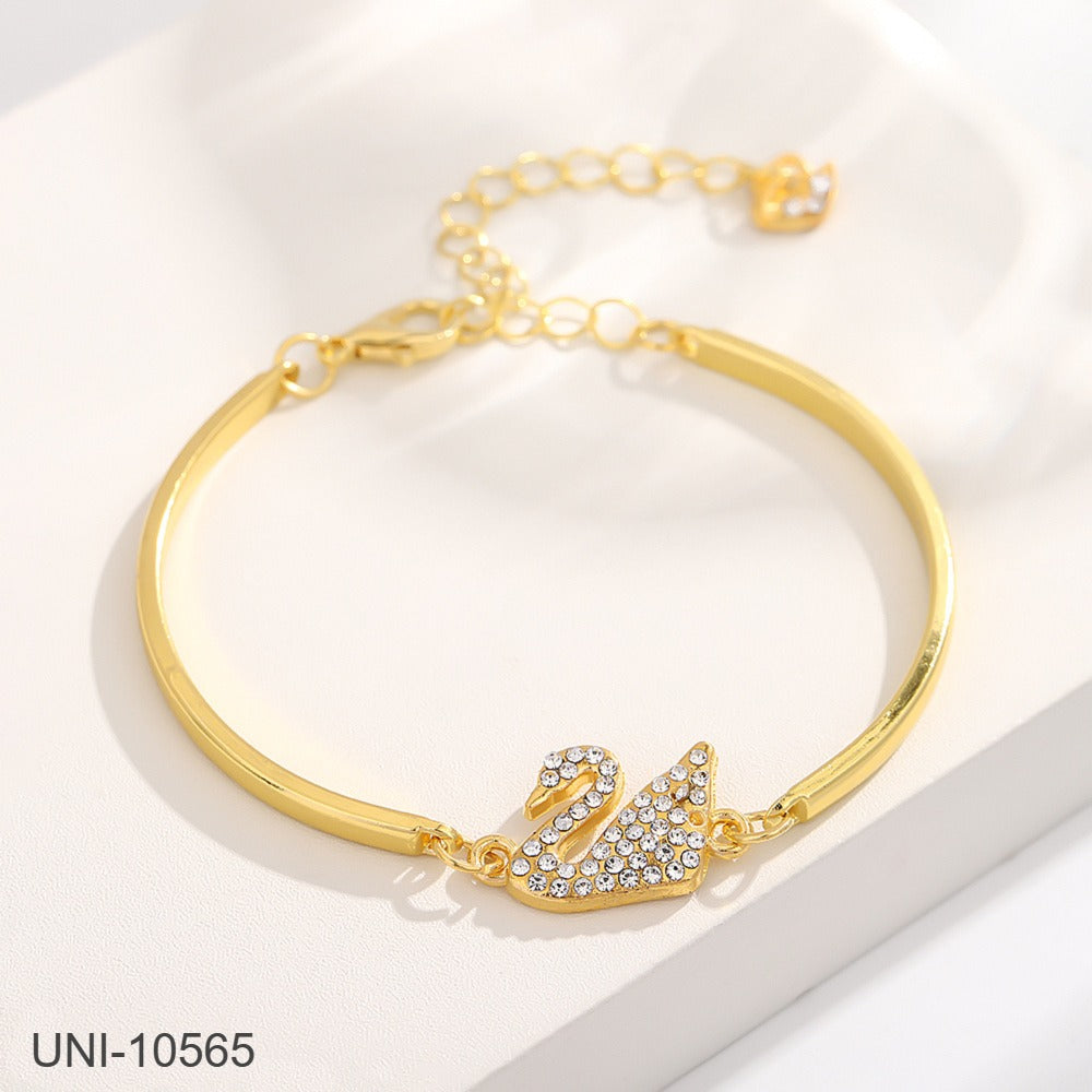 UNI-10565 - Gold Foil Swan Chain  - Bracelet