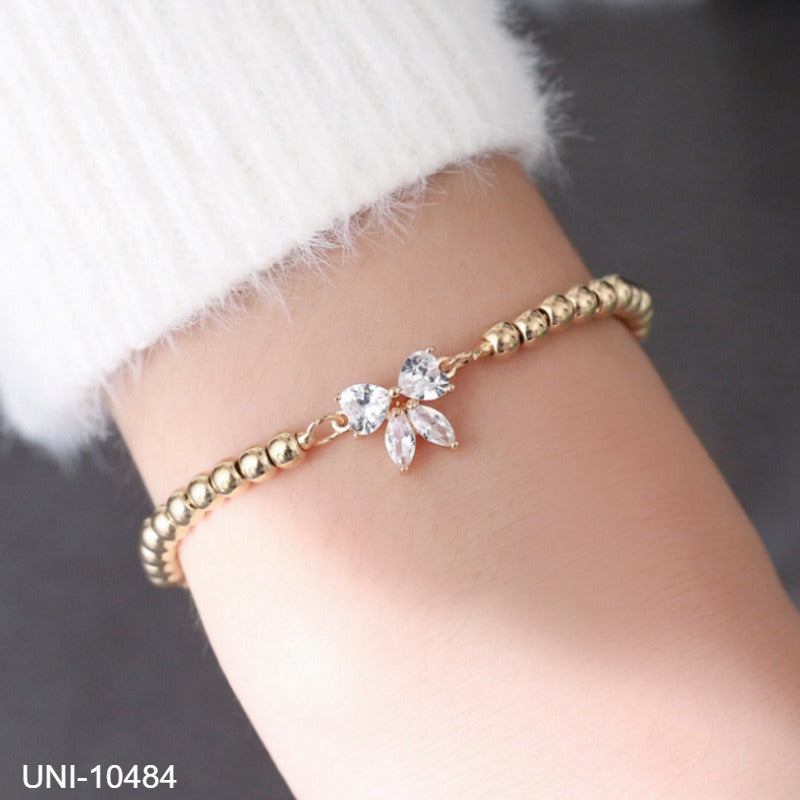 UNI-10484 - Beaded Bow Gold  - Bracelet