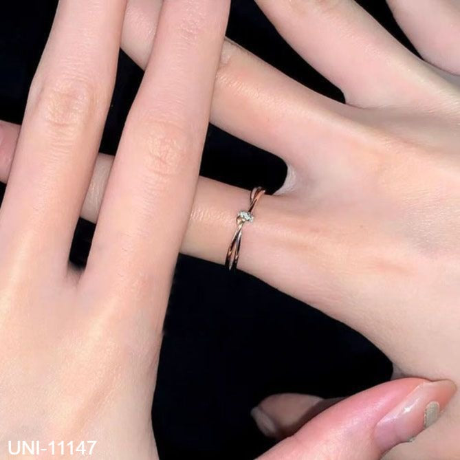 UNI-11147 - Simple Silver Foiled Ring