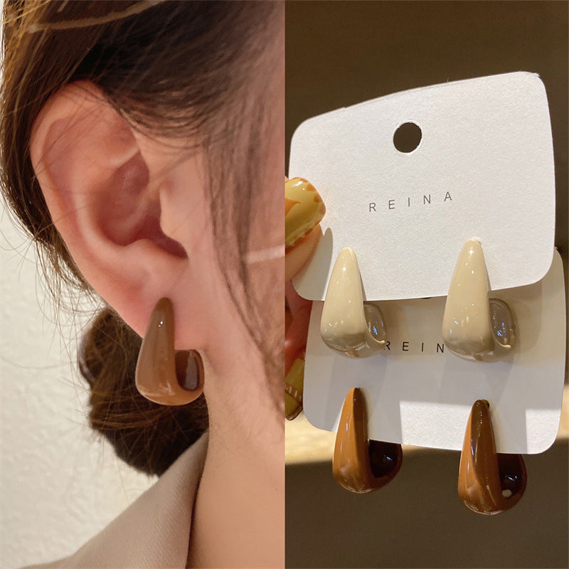 UNI-10370 - Caramel Hoop  Earring