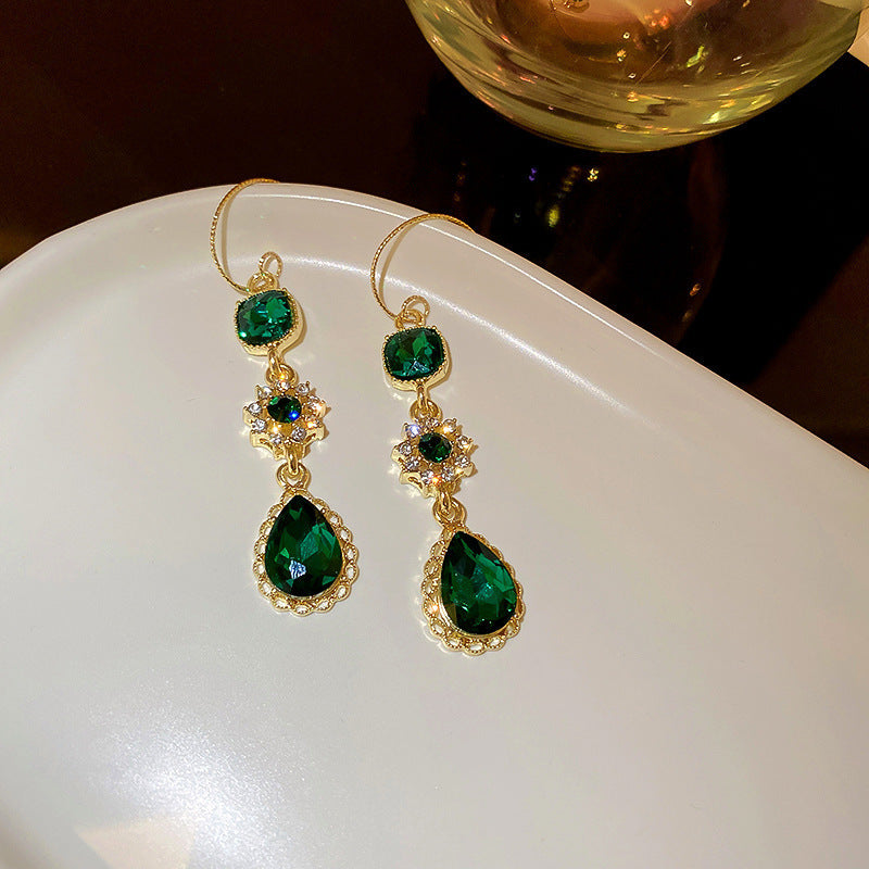 UNI-10521 - Green Diamond Gold  - Earring