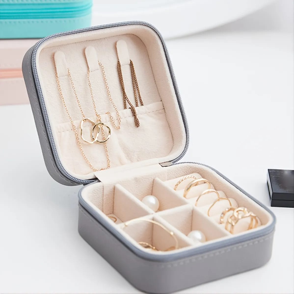 JJ - 11002 - Grey  - Jewelry Box