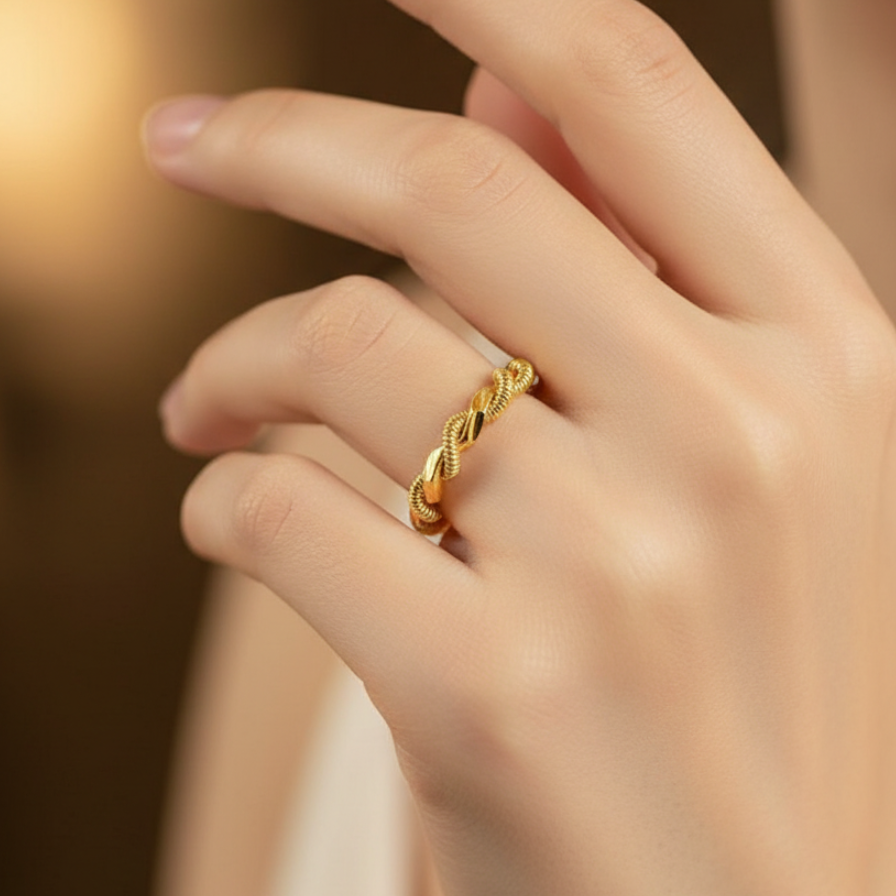R-101 - Twisted Luxury Gold - Ring