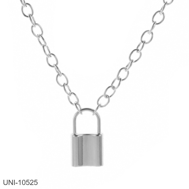 UNI-10525 - Silver Lock - Necklace