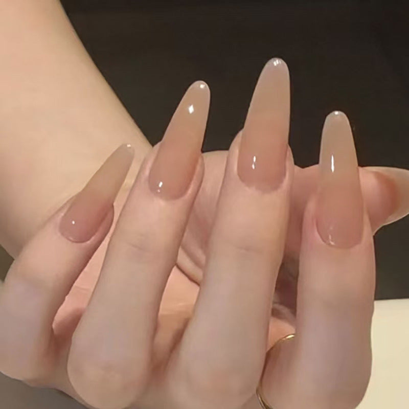 N-134 - Shiny Peachy - Press On Nail Set Of 24