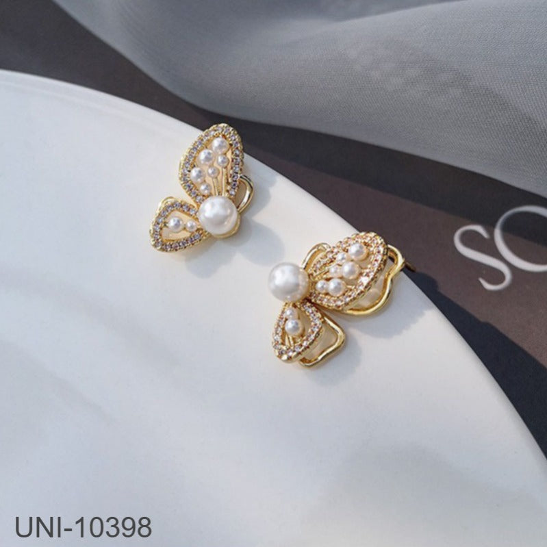 UNI-10398 - Pearly Butterfly  - Earring