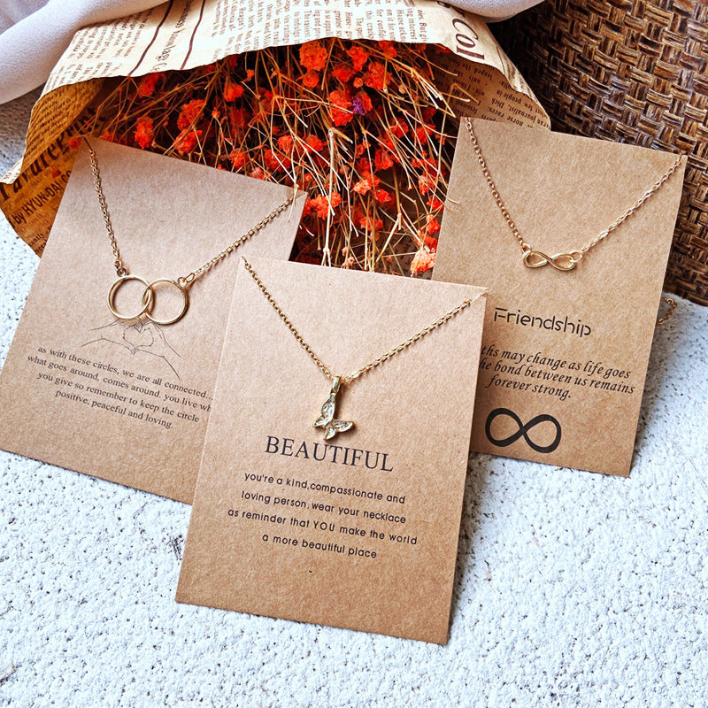UNI-10632 - Gold Beautiful Butterfly - Necklace