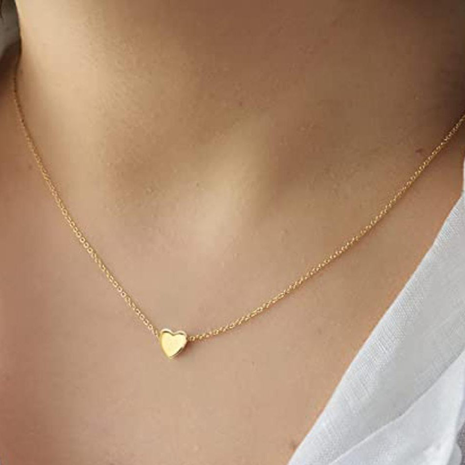 UNI-10618-2 -  Gold Foil Heart Stars - Necklace