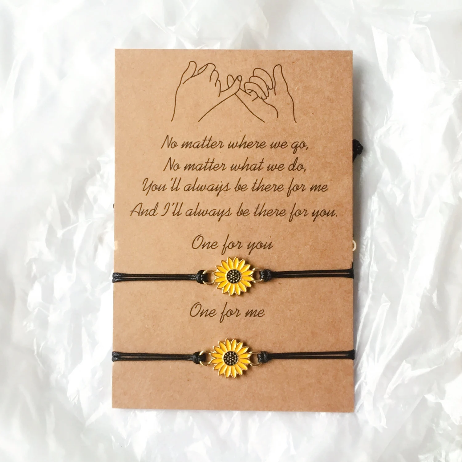 UNI-12174 - You & Me Sunflower  - Bracelet Set Of 2